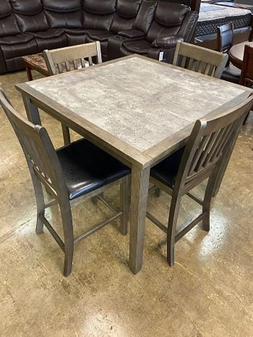 Odessa - 5 Piece Pub Set - Grey