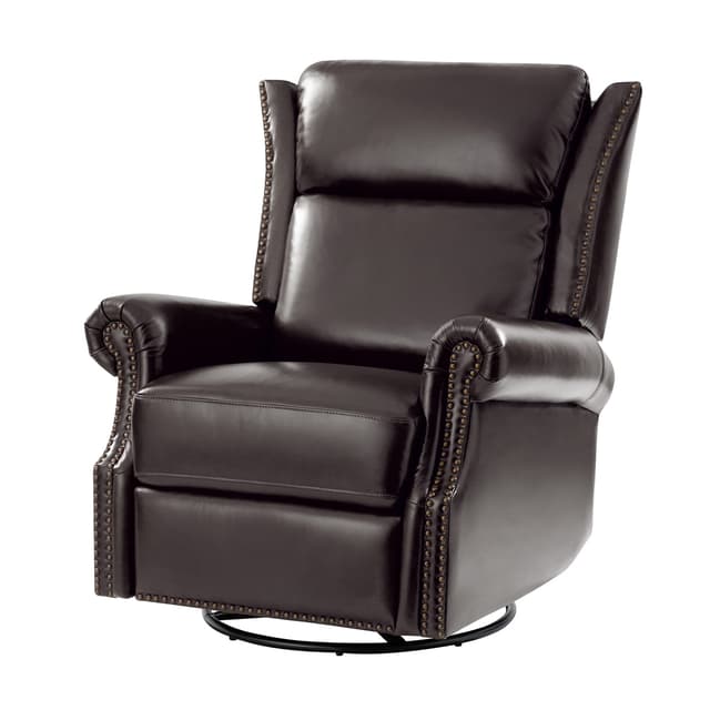 Albert Genuine Leather Manual Swivel Glider Recliner — photo 1