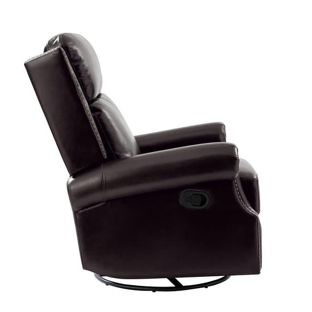 Albert Genuine Leather Manual Swivel Glider Recliner — photo 5