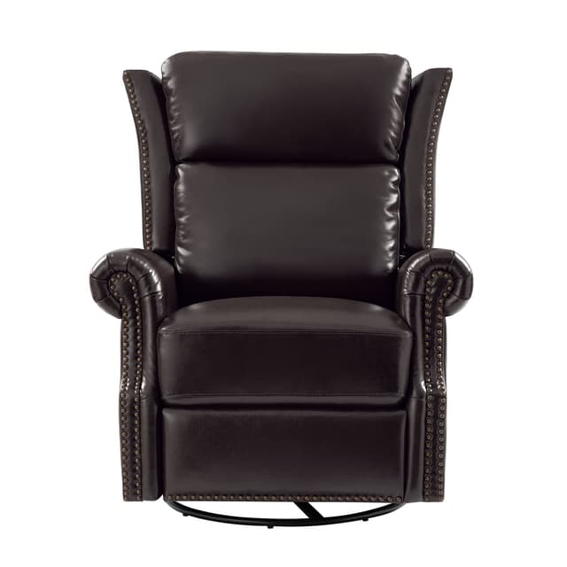 Albert Genuine Leather Manual Swivel Glider Recliner — photo 3
