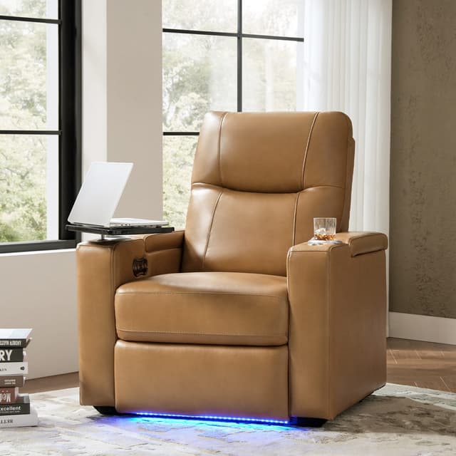 Lothaire Genuine Leather Recliner — photo 3