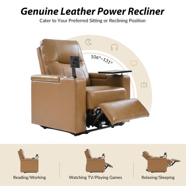 Lothaire Genuine Leather Recliner — photo 9