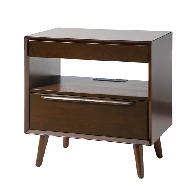 Valentin 2-Drawer Nightstand with Built-In Outlets — photo 1