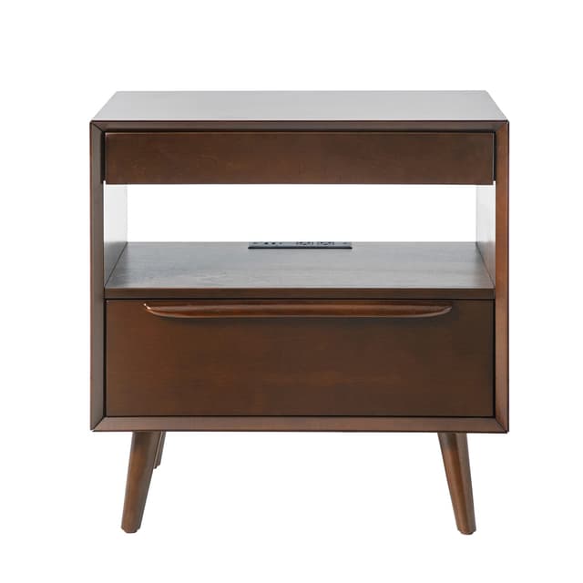 Valentin 2-Drawer Nightstand with Built-In Outlets — photo 3