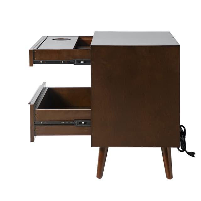Valentin 2-Drawer Nightstand with Built-In Outlets — photo 5