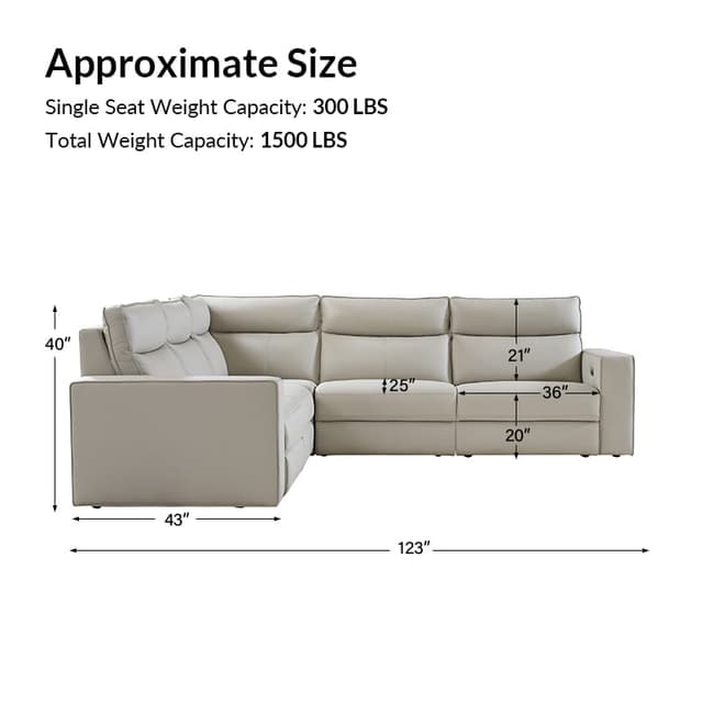 Kenny Electronic Modular Leather Sofa — photo 8