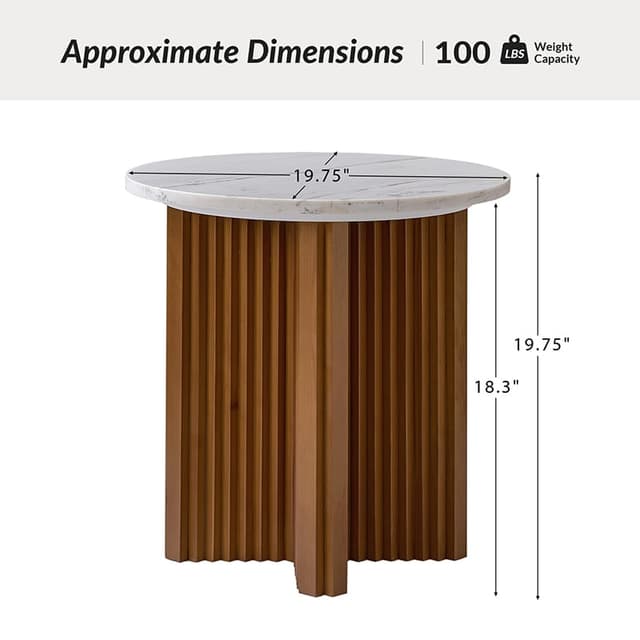 Roland Marble End Table — photo 7