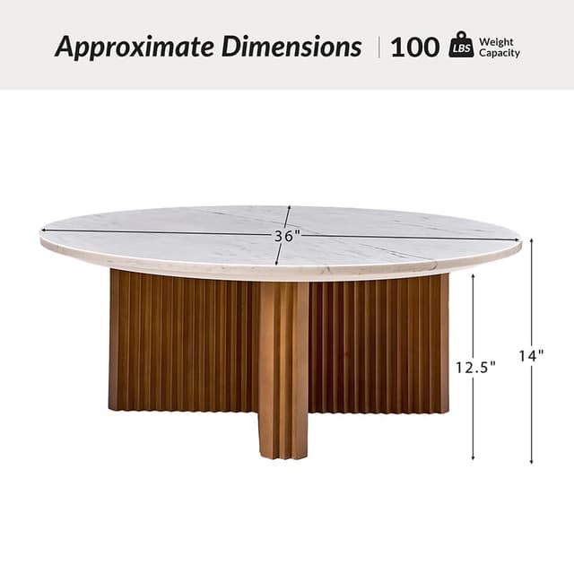 Oswald Marble Coffee Table — photo 7