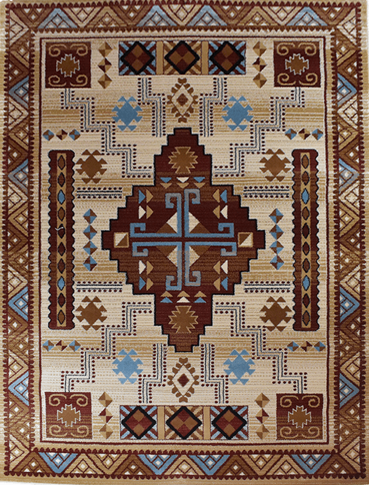 Great West Area Rug SW-H5271 Ivory Brown