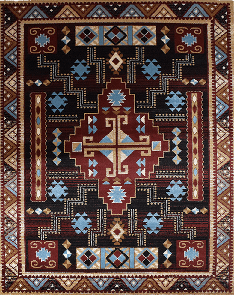 Great West Area Rug SW-H5271 D.Brown Rose