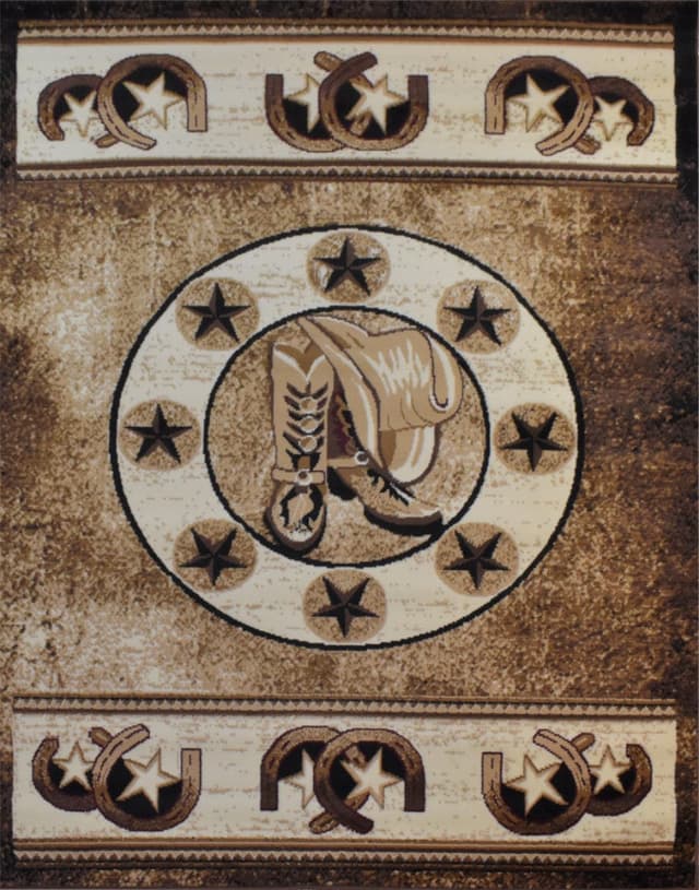 X-3 Area Rug WRGLR-H10009 Brown Beige — photo 1