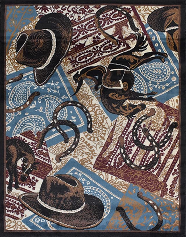 X-3 Area Rug WRGLR-H10010 Rose Blue Beige — photo 1