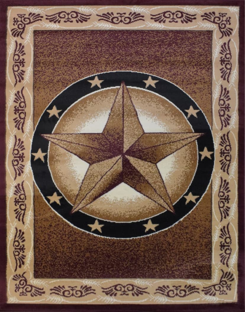 X-3 Area Rug TS-H5273 Rose Black