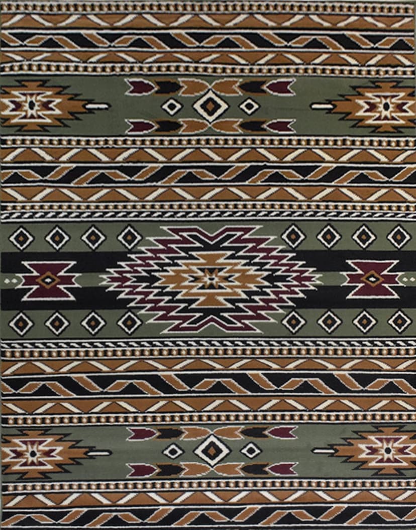 X-3 Area Rug SW-H5285 Green Black