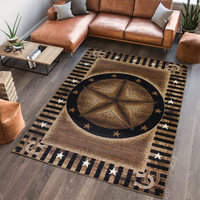 X-3 Area Rug TS-H5283 Black Brown — photo 2