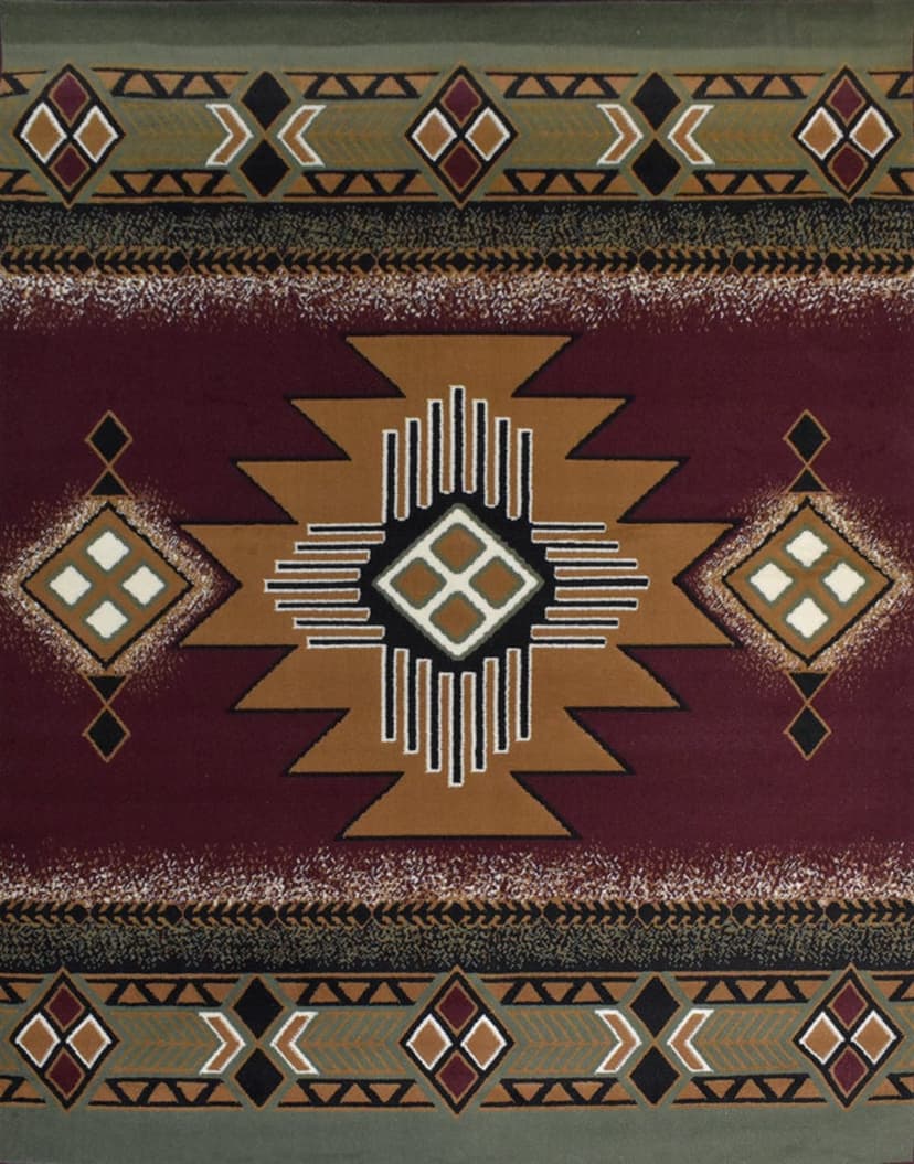 X-3 Area Rug SW-H5228 Red/Green