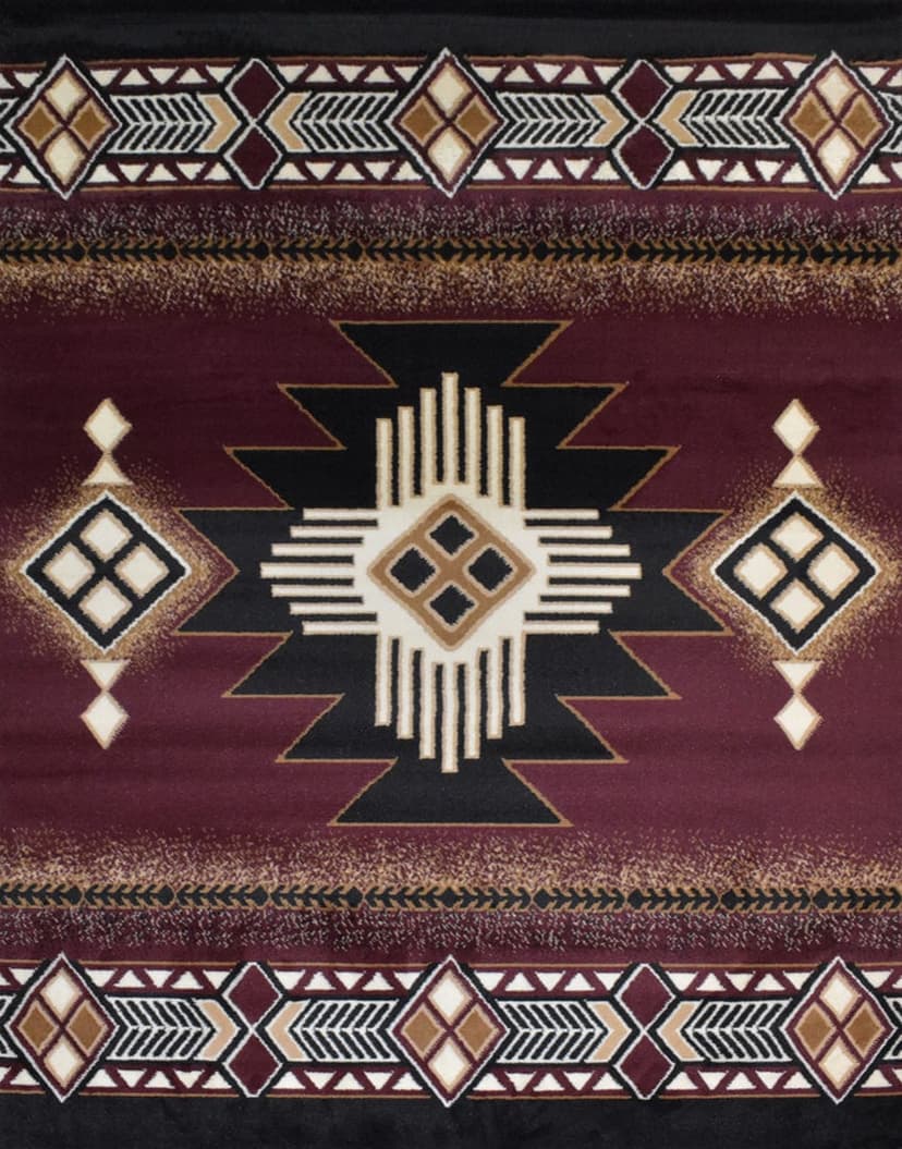 X-3 Area Rug SW-H5228 Red/Black