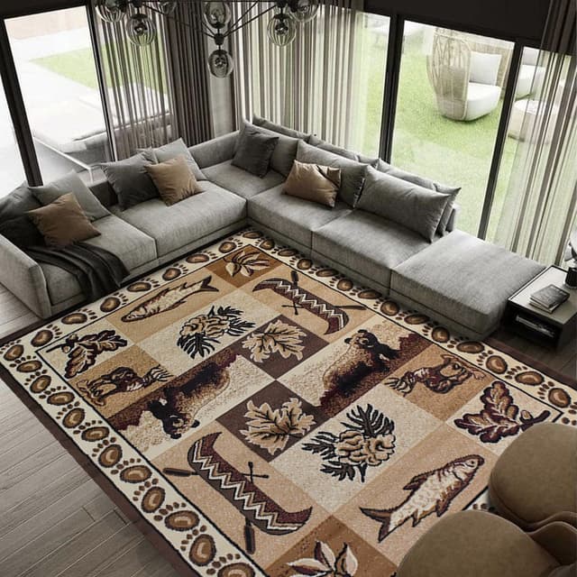 X-3 Area Rug SAF-H10009 Beige Brown — photo 2