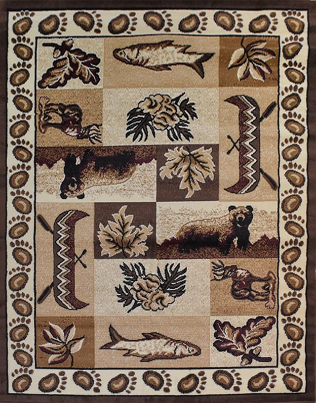 X-3 Area Rug SAF-H10009 Beige Brown — photo 1