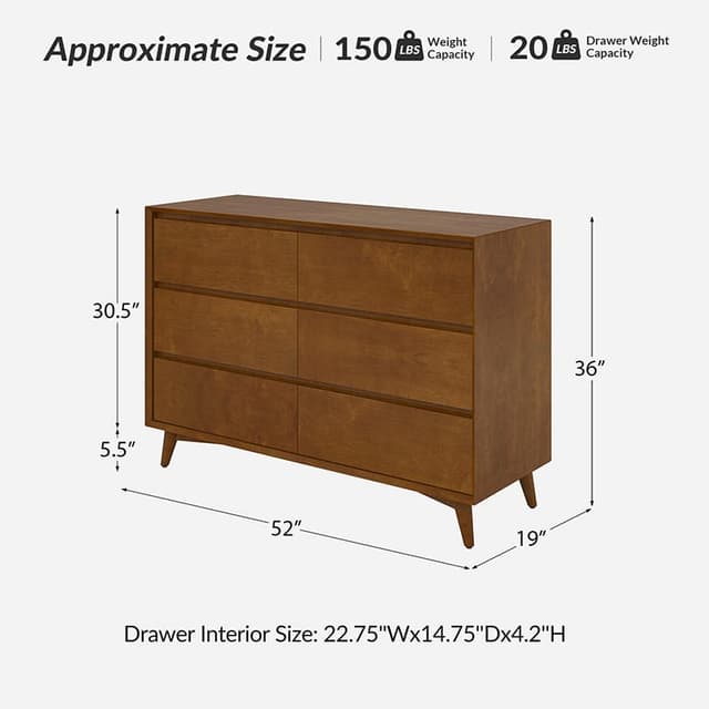 Jordan 6-Drawer Dresser — photo 7