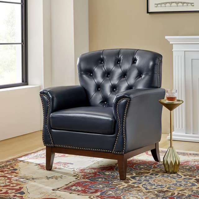 Nicole Traditional Genuine Leather Chair — photo 2