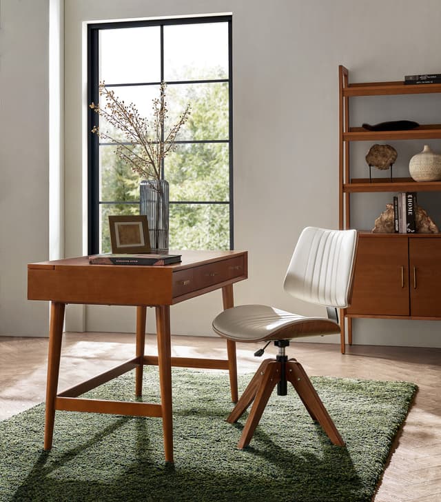 Andrés Solid Wood Ladder Bookcase — photo 2