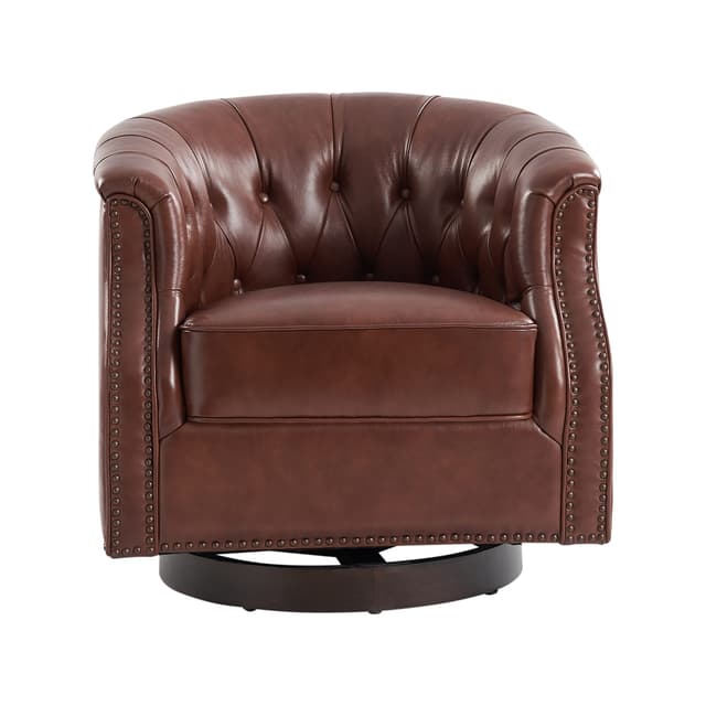 Veitin Chesterfield Rocker and Swivel Genuine Leather Chair — photo 3