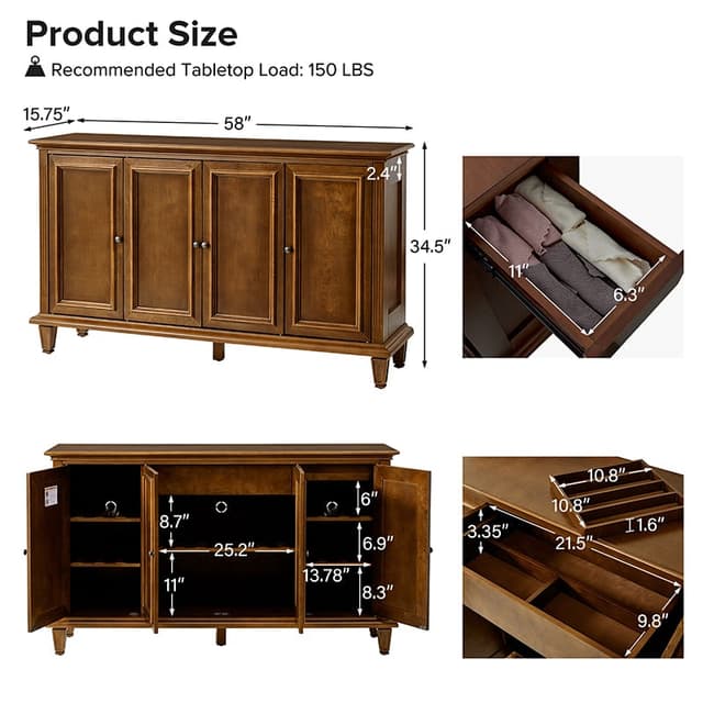Erwin Sideboard with Wine Bottle Storage — photo 10
