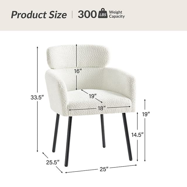 Adrian Boucle Dining Chair — photo 6