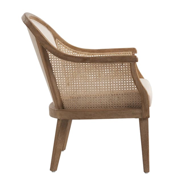 Xaver Farmhouse Rattan Solid Wood Armchair — photo 5