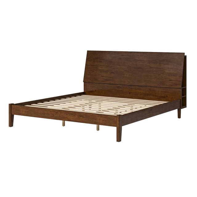 Claus Solid Wood Platform Queen Bed — photo 1