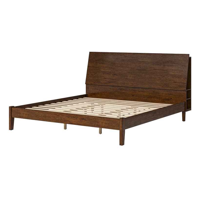 Claus Solid Wood Platform Queen Bed