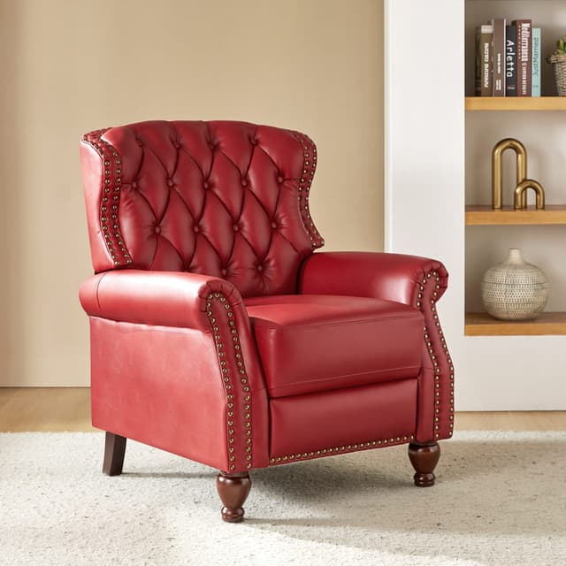 Abraham Genuine Leather Recliner — photo 2