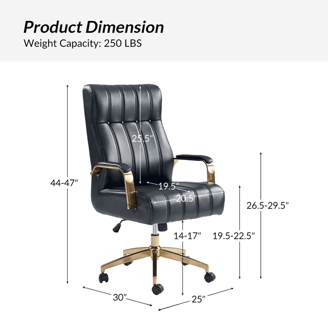 Conan Leather Ergonomic Executive Office Chair — photo 6