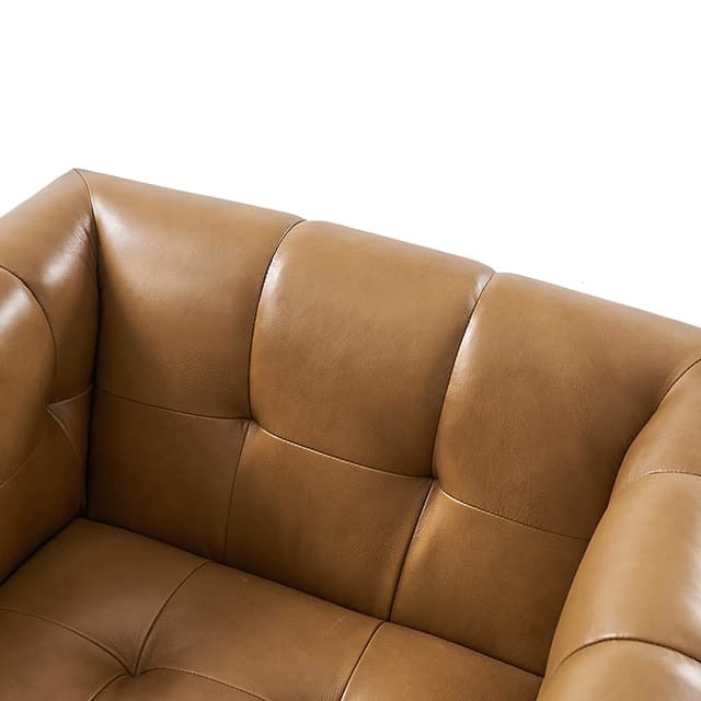 Arnold Genuine Leather Swivel Club Chair — photo 7