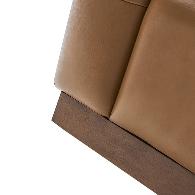 Arnold Genuine Leather Swivel Club Chair — photo 8