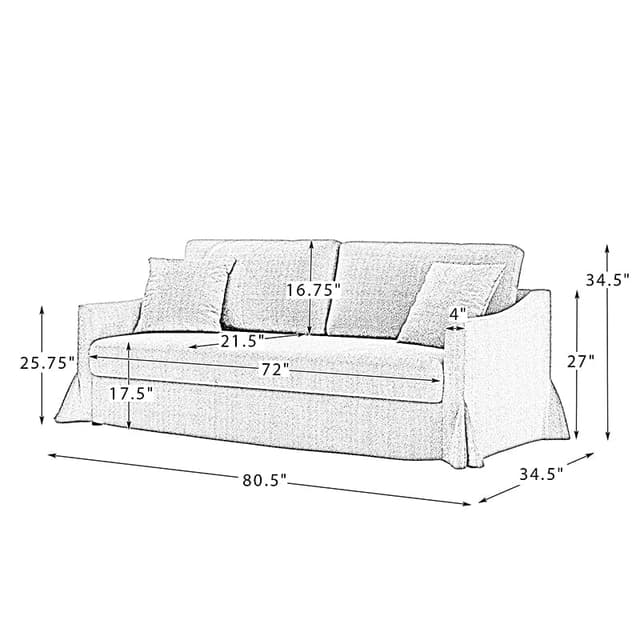Patrice Slipcovered Sofa — photo 6