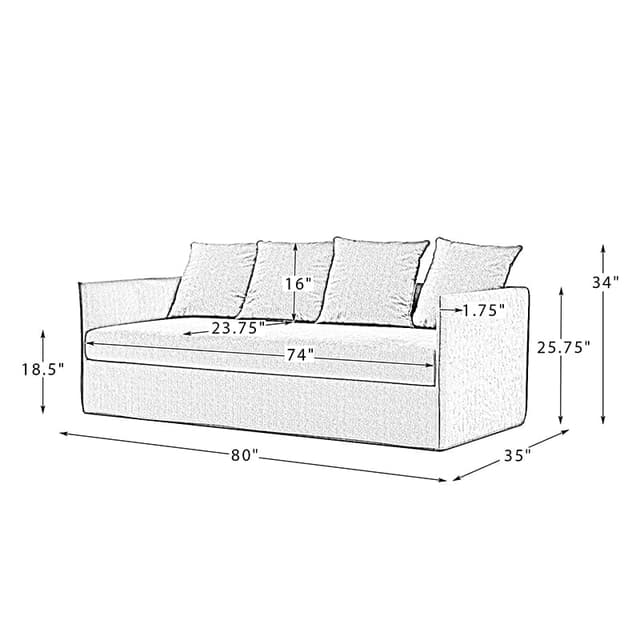 Severin Slipcovered Sofa — photo 6