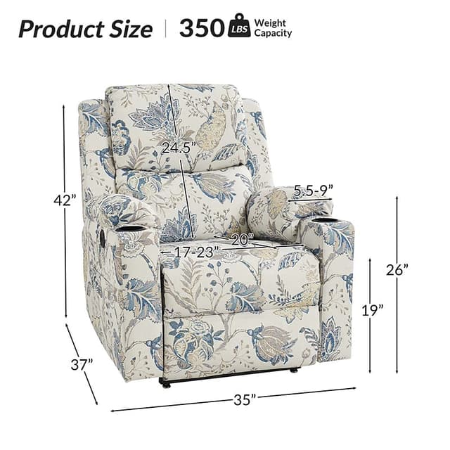 Joachim Dual Motor Lift Assist Recliner with Massage and Heat — photo 9