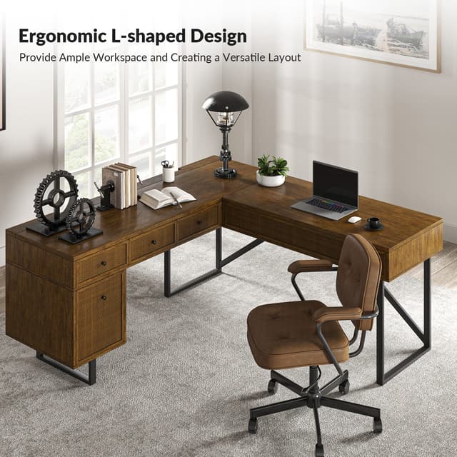 Alfons L Shape Lift Top Office Desk — photo 3