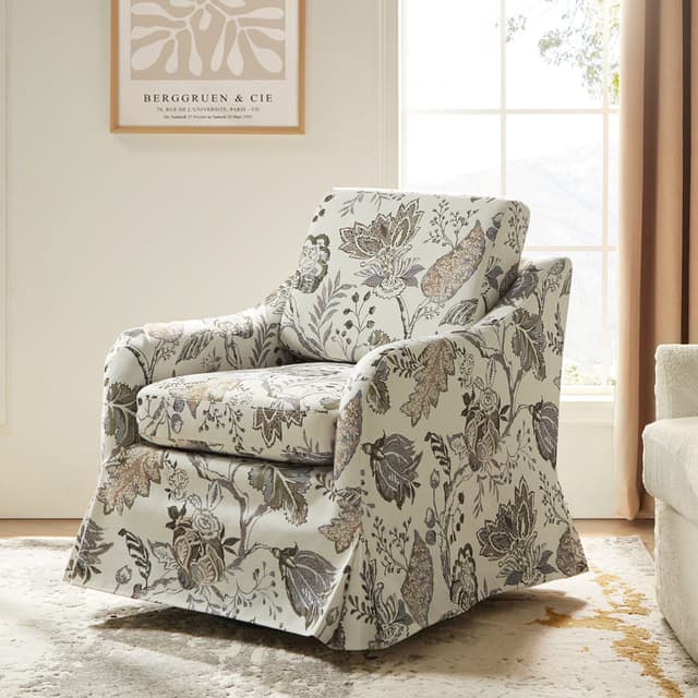 Alois Slipcovered Swivel Chair — photo 2