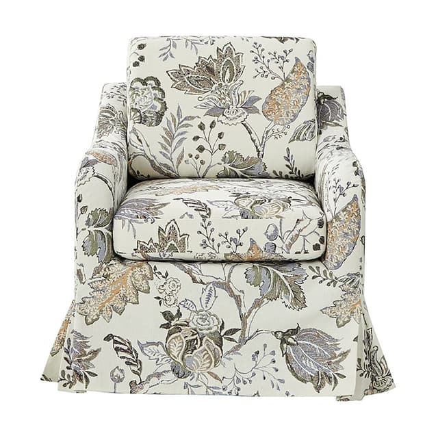 Alois Slipcovered Swivel Chair — photo 3