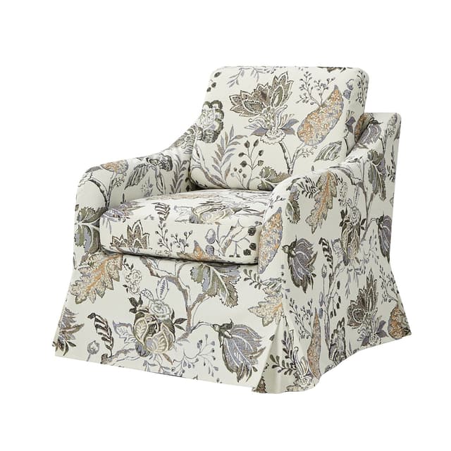 Alois Slipcovered Swivel Chair — photo 1