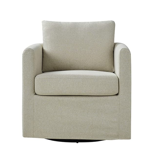 Asser Slipcovered Swivel Chair — photo 3
