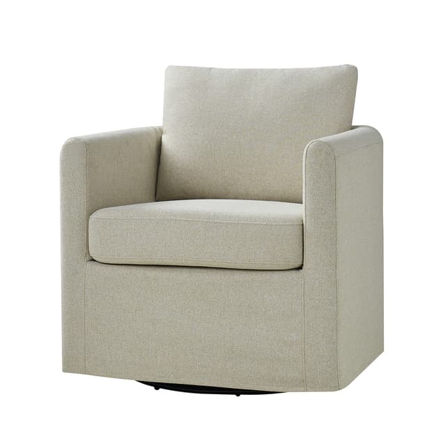Asser Slipcovered Swivel Chair — photo 1