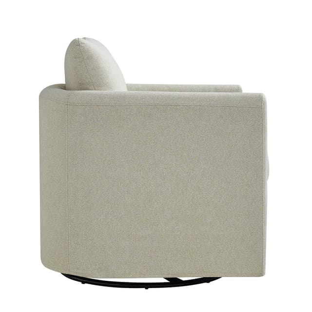Asser Slipcovered Swivel Chair — photo 5