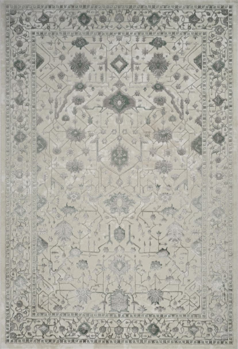 Viana 6344 Area Rug White/Green