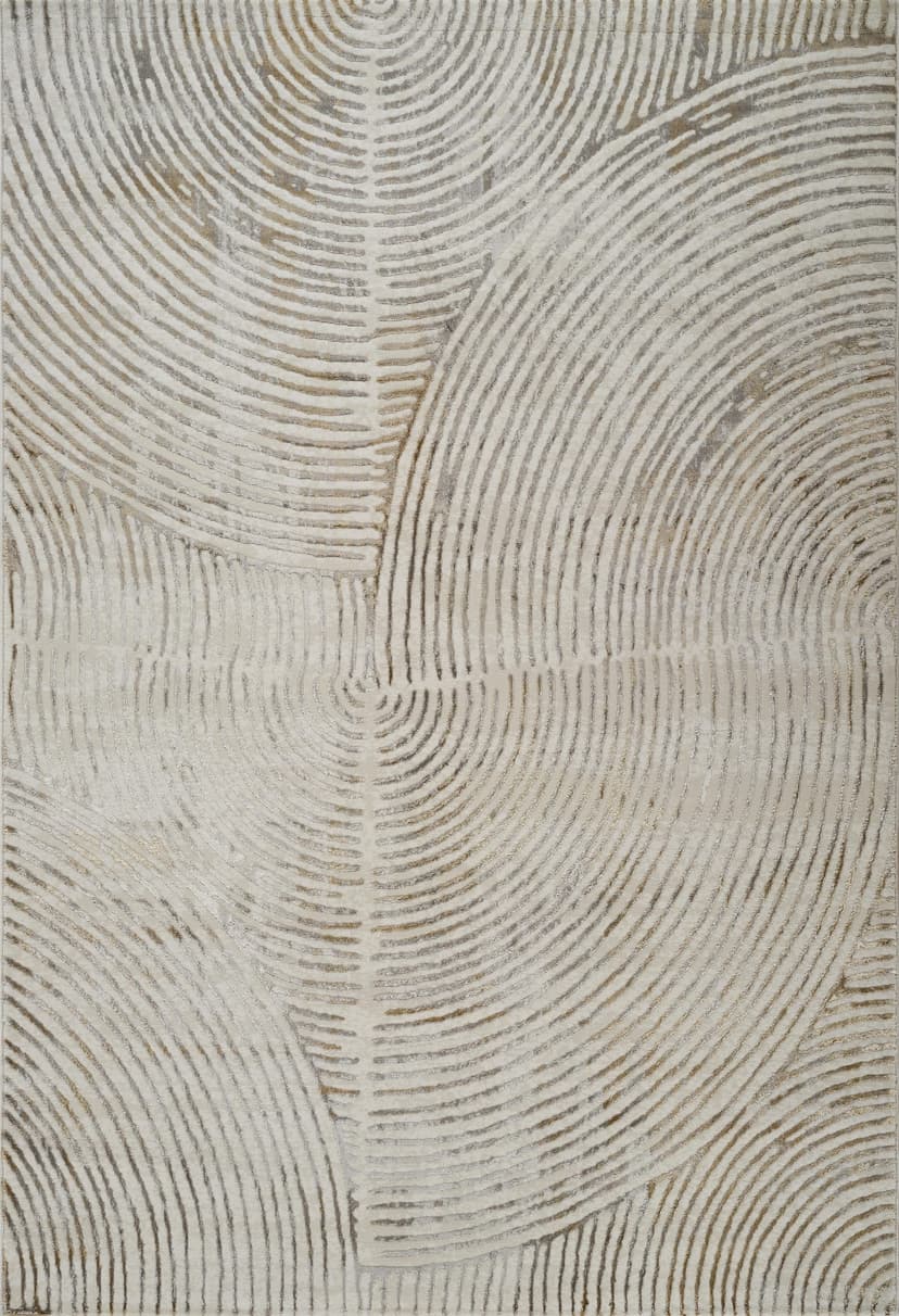 Viana 6181 Area Rug White/Gold