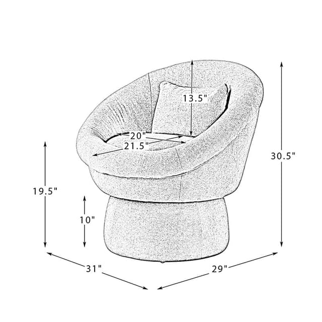 Lucy Swivel Barrel Chair — photo 6