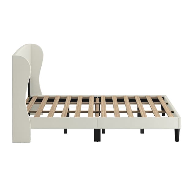 Alexander Upholstered Wingback Platform King Bed — photo 5